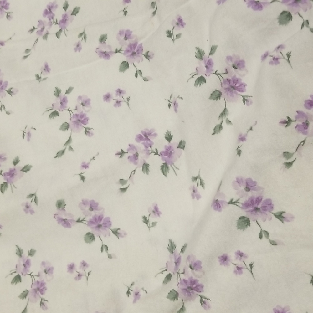 Lauren Ralph Lauren cream  w/purple flowers long sleeve pajamas sz 2X EUC - Picture 2 of 8